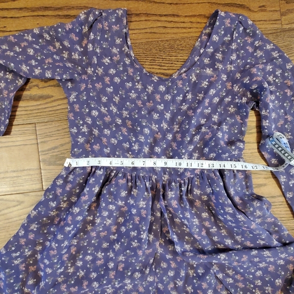 Christy Dawn Ameila Dress Deadstock Floral Purple Lilac Feminie Maxi Sustainable - Picture 9 of 12